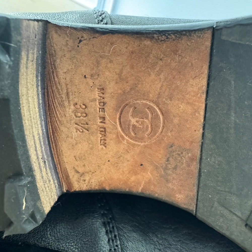 CHANEL Black Classic Combat Boots - Picture 5 of 11